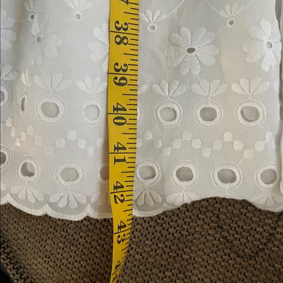 Kate Spade White Floral eyelet Lace midi dress size 14‎ - Picture 7 of 10